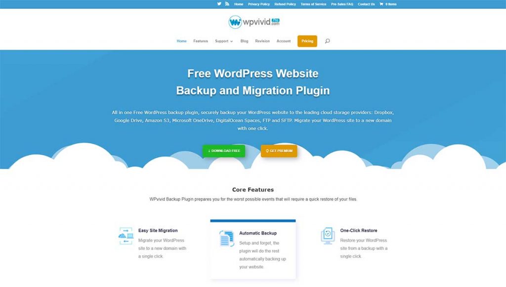 WPvivid-Backup-Plugin Homepage