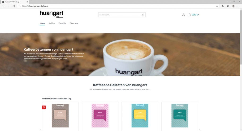 huangart Kaffee Online-Shop - Startseite